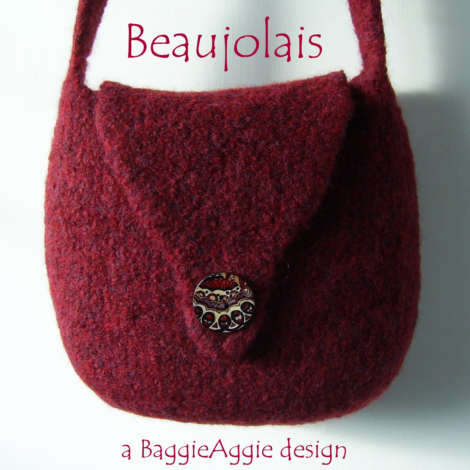 Felted Bag Pattern, Felted Purse Pattern Beaujolais on Luulla