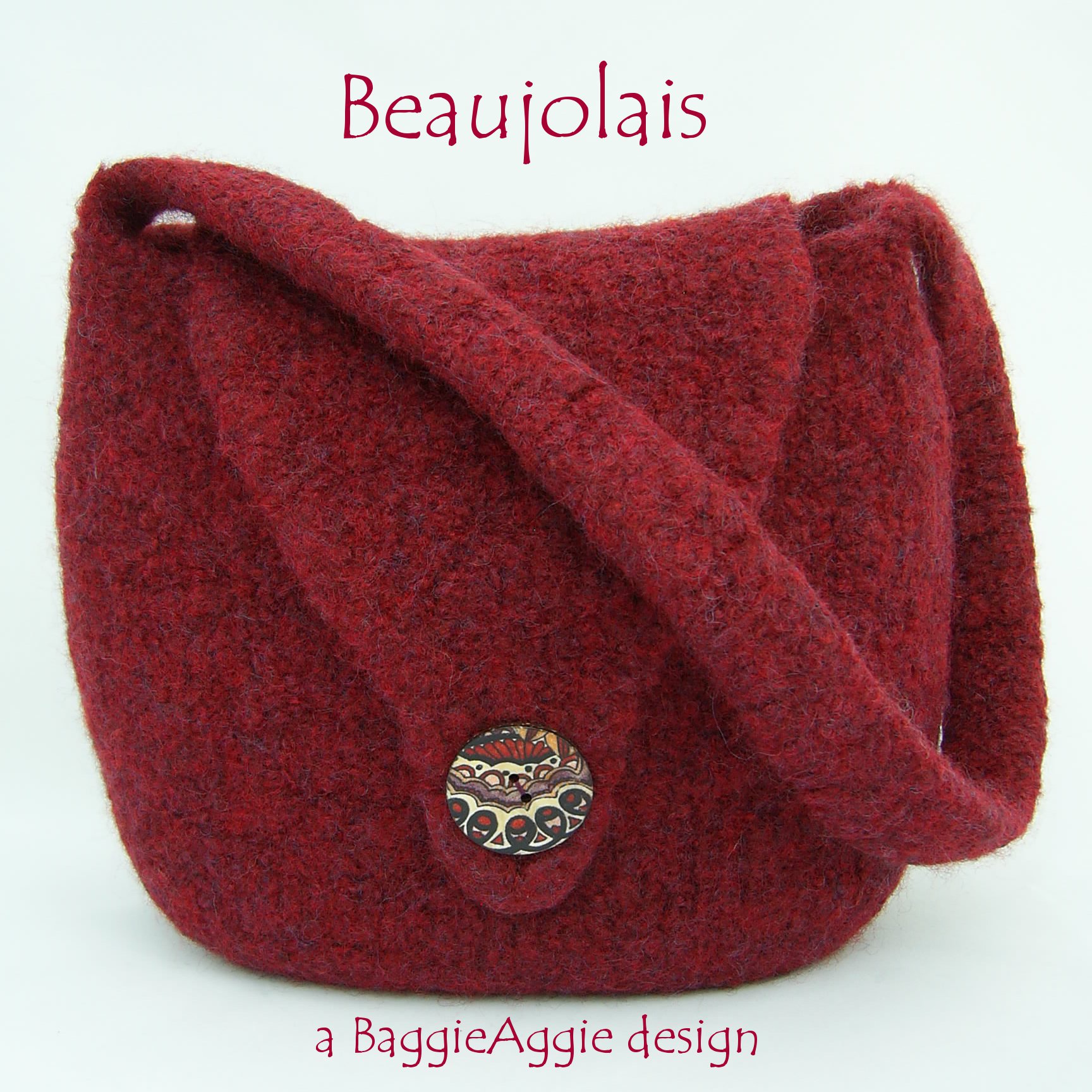 Felted Bag Pattern, Felted Purse Pattern Beaujolais on Luulla
